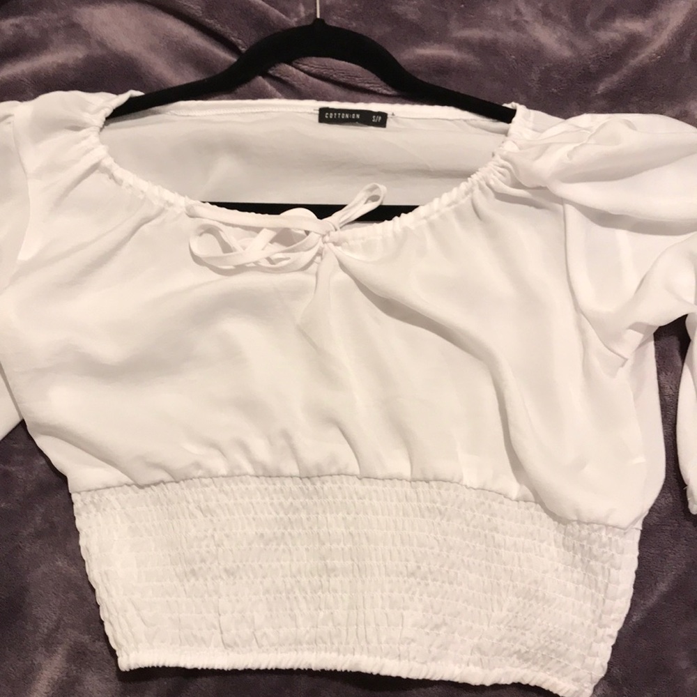 white off the shoulder top